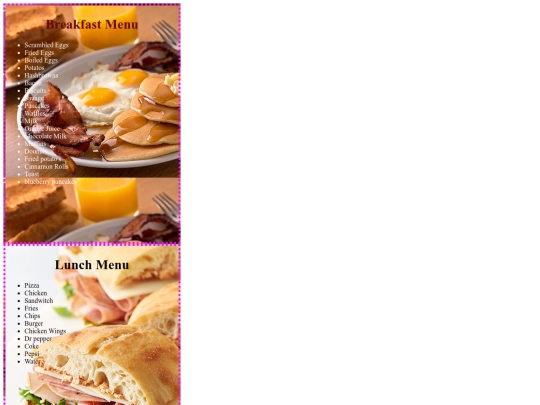 restaurant-menu-assignment screenshot