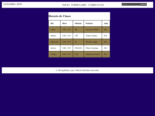 proyecto para el viernes/horario screenshot