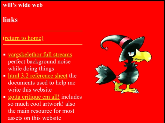 links screenshot