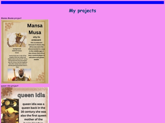 projects screenshot