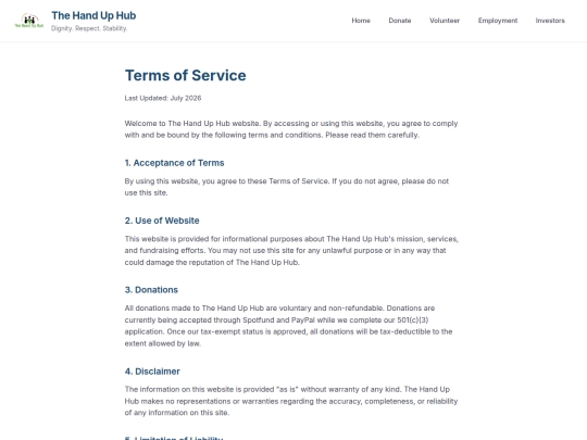 terms screenshot