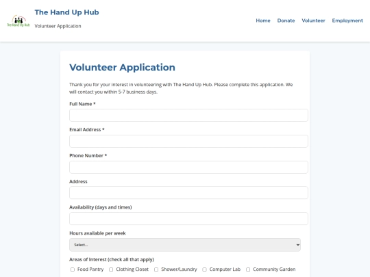 volunteer screenshot
