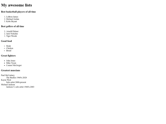 favorites-list screenshot