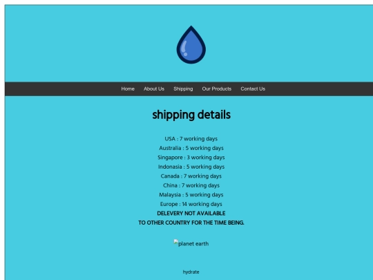 shipping screenshot