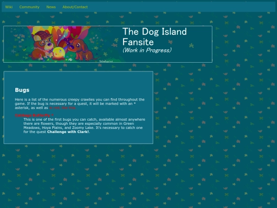 bugs screenshot