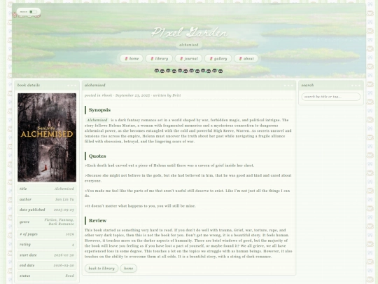 books/alchemised screenshot