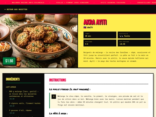 recettes/recette-akra screenshot