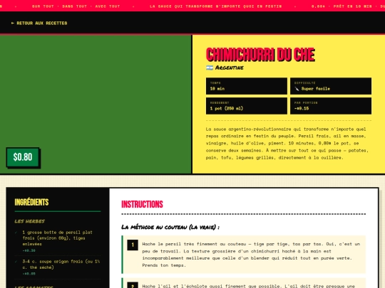 recettes/recette-chimichurri screenshot