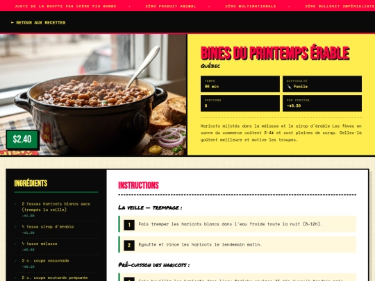 recettes/recette-feves-erable screenshot