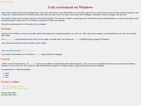 archive/unixenv screenshot