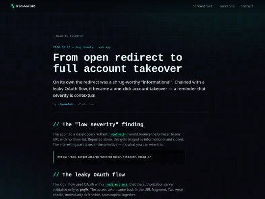 post-open-redirect screenshot