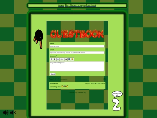 guestbook screenshot