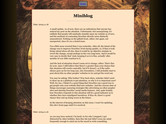 miniblog screenshot