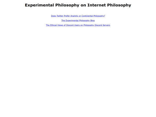 experimentalphilosophyoninternetphilosophy screenshot