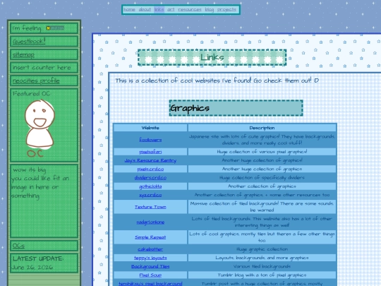 links screenshot
