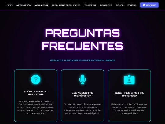 faq screenshot