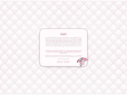diarydisclaimer screenshot