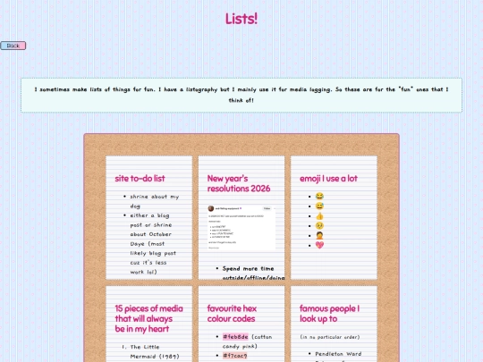 lists screenshot