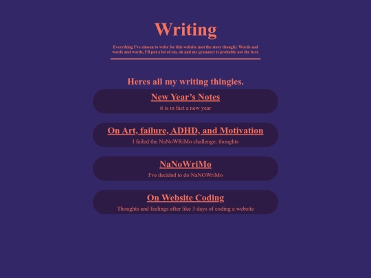 writing screenshot