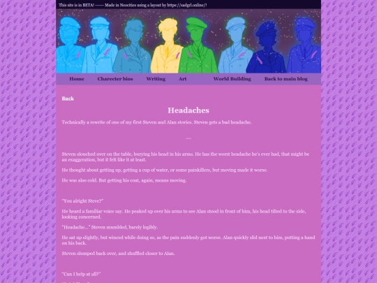 Lavender AU/Writing/short snippets/Headaches screenshot