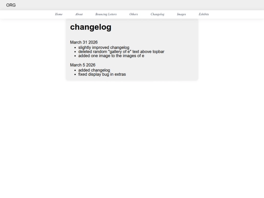 changelog screenshot
