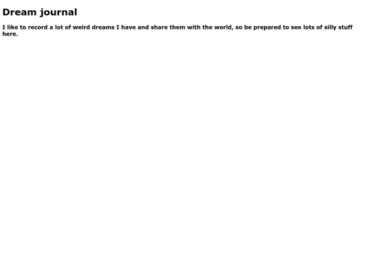 dreamjournal screenshot