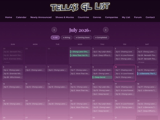 Calendar screenshot