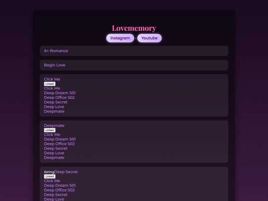 Lovememory screenshot