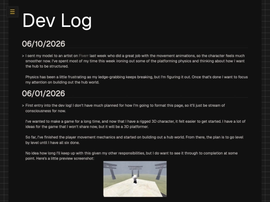 devlog screenshot