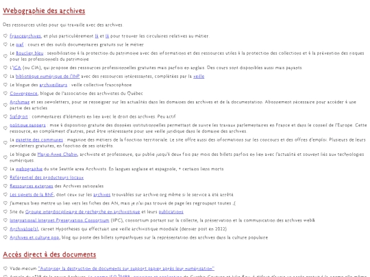 archives screenshot