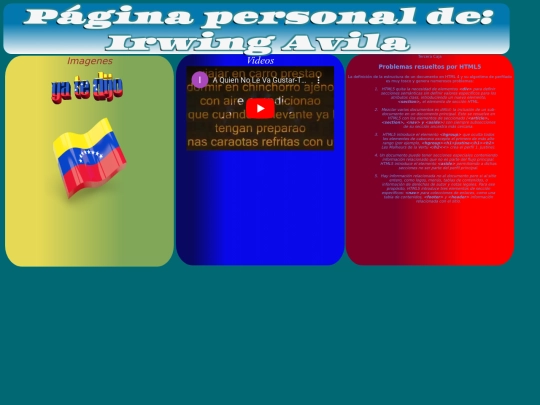 Pagina personal de Irwing Avila screenshot