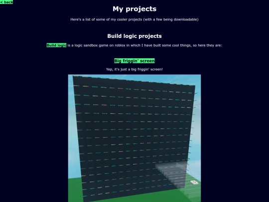 projects screenshot