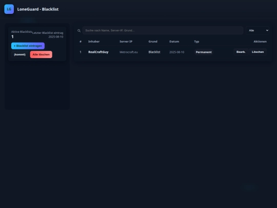 blacklist screenshot
