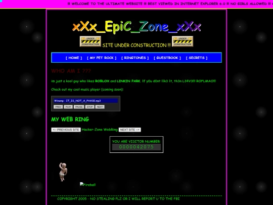 Silly site screenshot