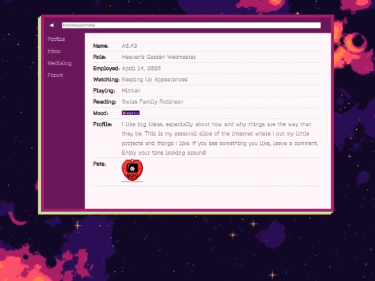 Profile screenshot