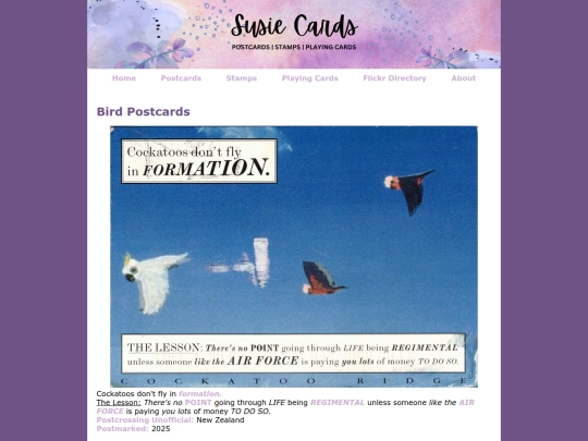 postcardgalleries/birds screenshot