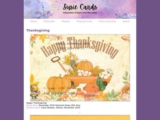 postcardgalleries/thanksgiving screenshot