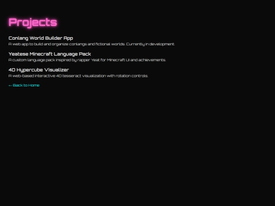 projects screenshot