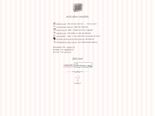 links screenshot