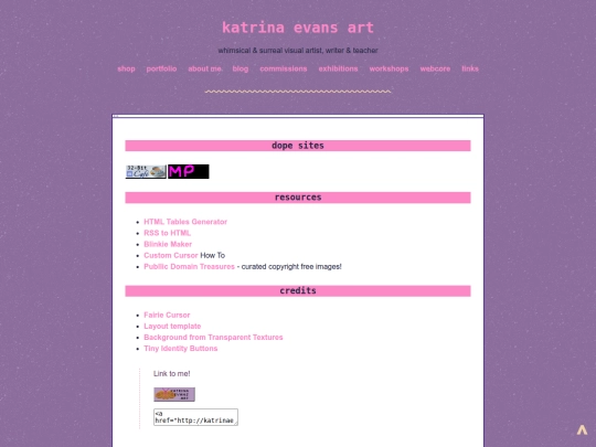links screenshot