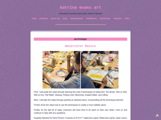 workshops screenshot