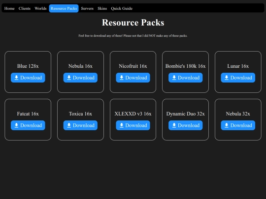 packs screenshot