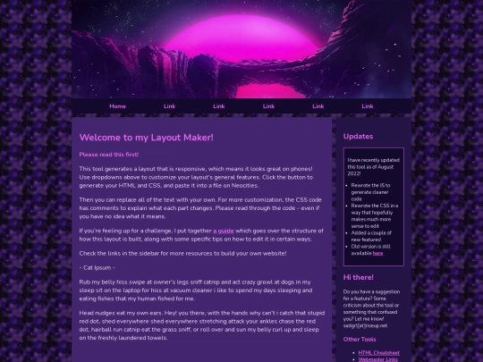 testpage screenshot