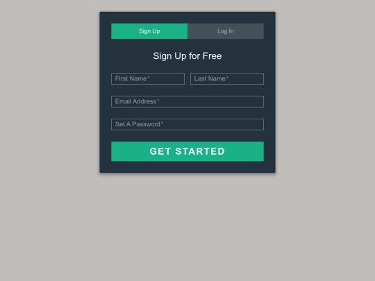 login screenshot