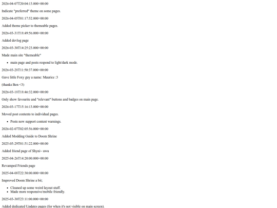 pages/updates screenshot