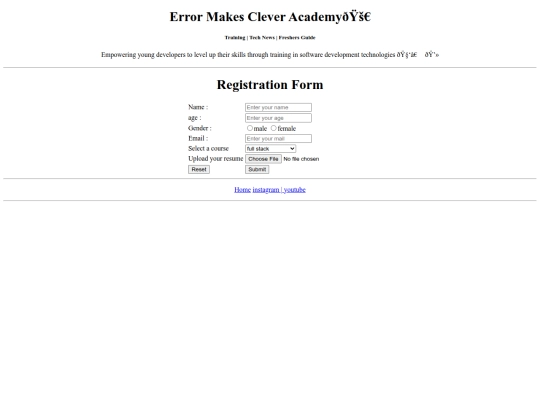 Emc project/register screenshot