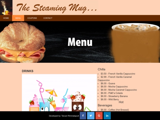 menu screenshot