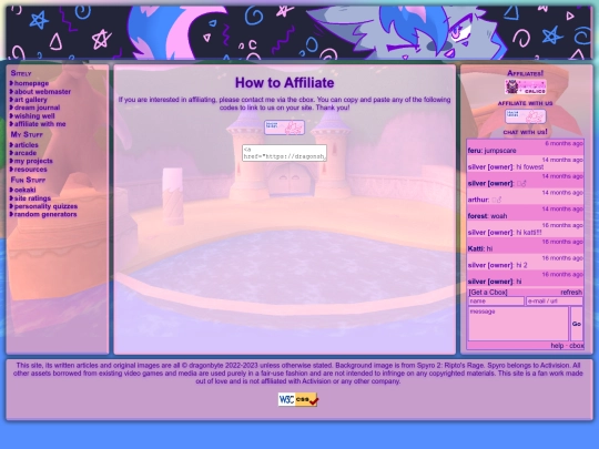 affiliates screenshot