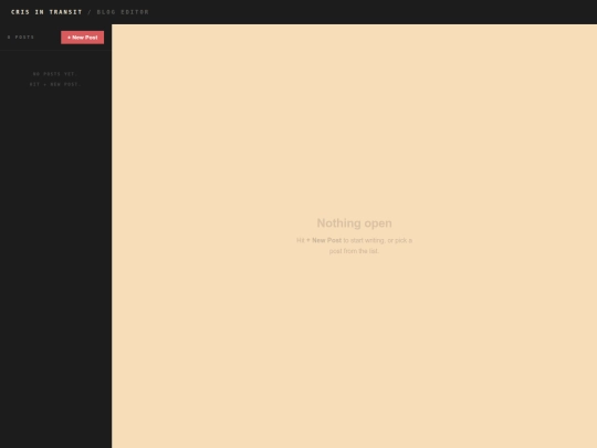 Blog/editor screenshot