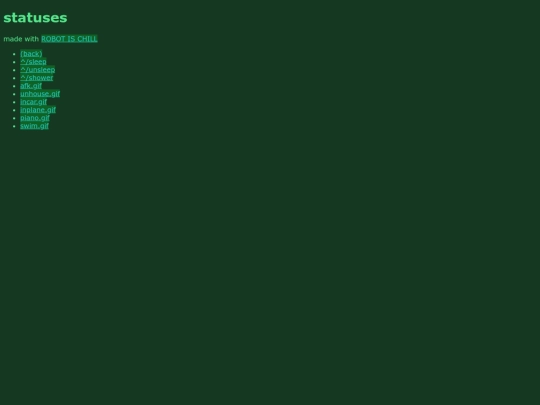 statuses screenshot